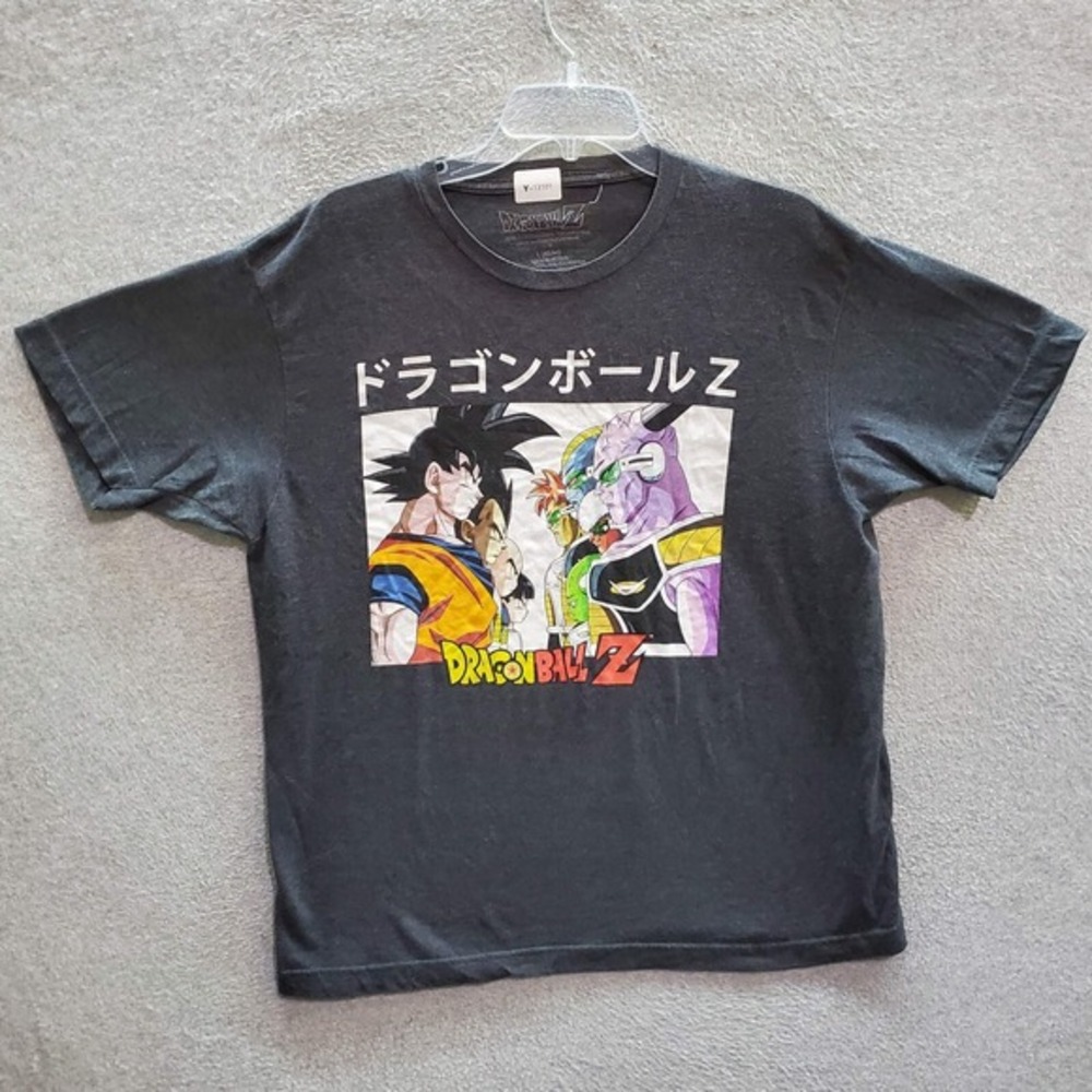 Dragon‎ Ball Z Men T-Shirt Large Black Logo Goku Gohan Vegeta vs Ginyu Force